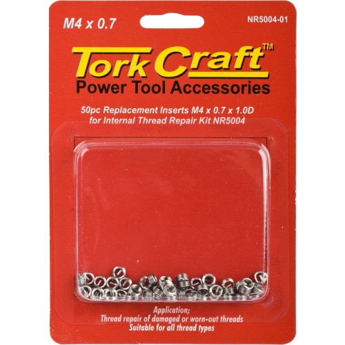 THREAD REPAIR KIT M4 X 0.7 X1.0D REPL. INSERTS FOR NR5004