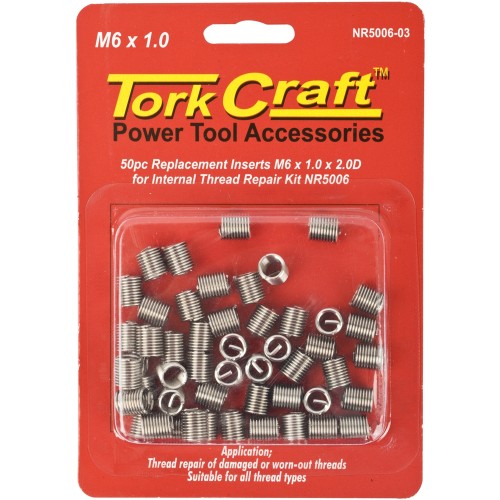THREAD REPAIR KIT M6 X 1.0 X 2.0D REPL. X50 INSERTS FOR NR5006