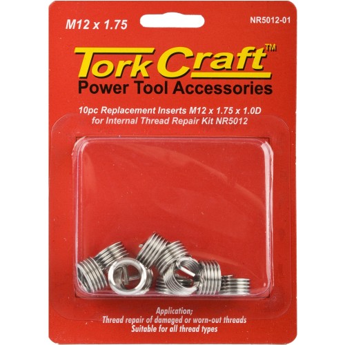 THREAD REPAIR KIT M12 X 1.75 X 1.0D REPL. INSERTS FOR NR5012