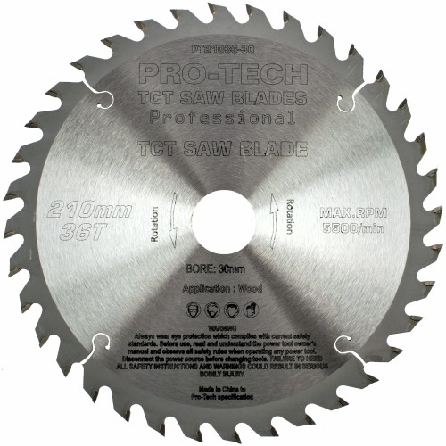 SAW BLADE TCT 210X2.4X30X36T WOOD PROF. PRO-TECH FES. TS75