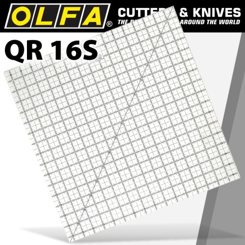 QUILT RULER 16" X 16" SQUARE WITH GRID