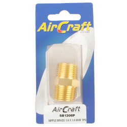 NIPPLE BRASS 1/4X1/4 M/M 1PC PACK NIPPLE BRASS 1/4X1/4 M/M 1PC PACK
