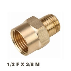 REDUCER BRASS 3/8X1/2 M/F REDUCER BRASS 3/8X1/2 M/F