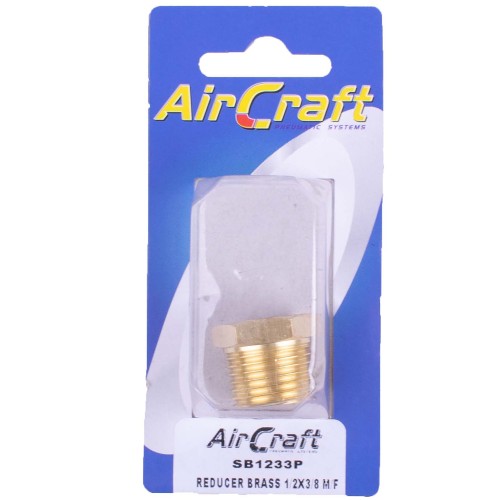 REDUCER BRASS 1/2X3/8 M/F CONICAL 1PC PACK