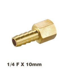 HOSE TAIL CONNECTOR BRASS 1/4F X 10MM HOSE TAIL CONNECTOR BRASS 1/4F X 10MM