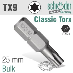 TORX TX9 CLASSIC BIT 25MM BULK TORX TX9 CLASSIC BIT 25MM BULK