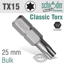 TORX TX 15 CLASSIC BIT 25MM TORX TX 15 CLASSIC BIT 25MM