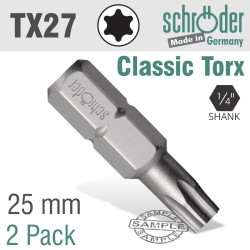 TORX TX27 CLASSIC BIT 25MM 2CD TORX TX27 CLASSIC BIT 25MM 2CD