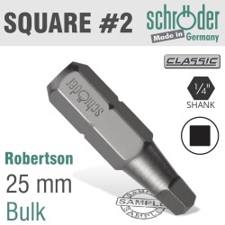 SQ.RECESS NO.2X25MM INSERT BIT SQ.RECESS NO.2X25MM INSERT BIT