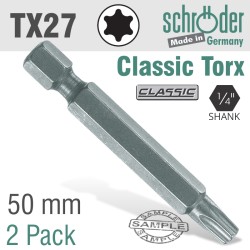 TORX TX27 CLASSIC POWER BIT 50MM 2CD TORX TX27 CLASSIC POWER BIT 50MM 2CD