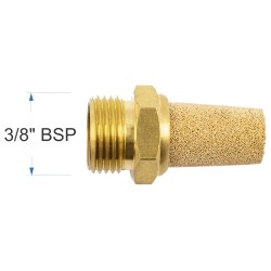 MUFFLER BRASS CONICAL 3/8" MALE MUFFLER BRASS CONICAL 3/8" MALE