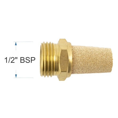 MUFFLER BRASS CONICAL 1/2" MALE