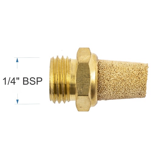 MUFFLER BRASS CONICAL 1/4" MALE