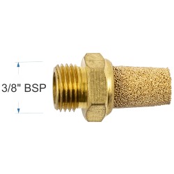 MUFFLER METAL CONICAL 3/8" MALE MUFFLER METAL CONICAL 3/8" MALE