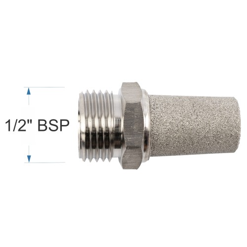 MUFFLER METAL CONICAL 1/2" MALE