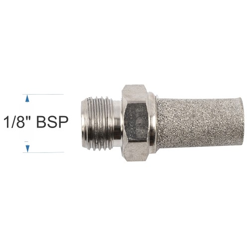 MUFFLER METAL CONICAL 1/8" MALE