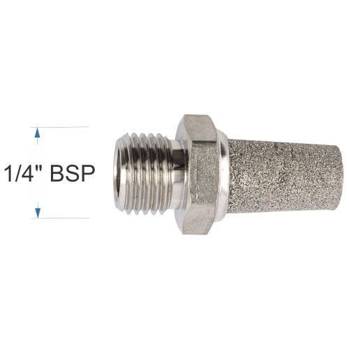 MUFFLER METAL CONICAL 1/4" MALE