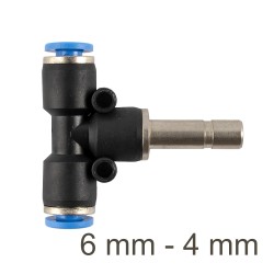 RED. INSERT T-JOINT PU 6MM - 4MM RED. INSERT T-JOINT PU 6MM - 4MM