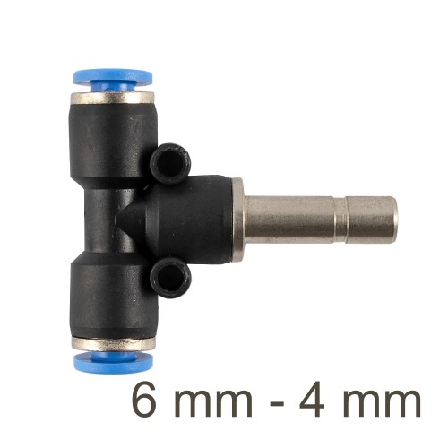 RED. INSERT T-JOINT PU 6MM - 4MM