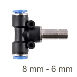 RED. INSERT T-JOINT PU 8MM - 6MM RED. INSERT T-JOINT PU 8MM - 6MM