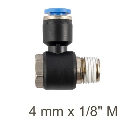 SWIVEL ELBOW PU 4MM X 1/8" M SWIVEL ELBOW PU 4MM X 1/8" M