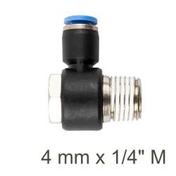SWIVEL ELBOW PU 4MM X 1/4" M SWIVEL ELBOW PU 4MM X 1/4" M