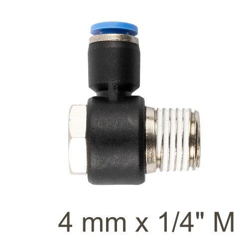 SWIVEL ELBOW PU 4MM X 1/4" M