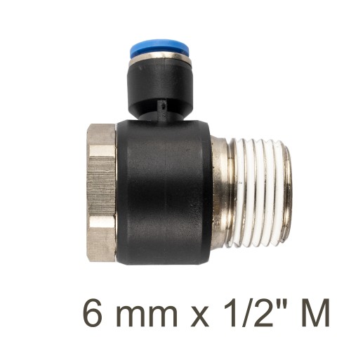 SWIVEL ELBOW PU 6MM X 1/2" M