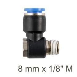 SWIVEL ELBOW PU 8MM X 1/8" M SWIVEL ELBOW PU 8MM X 1/8" M