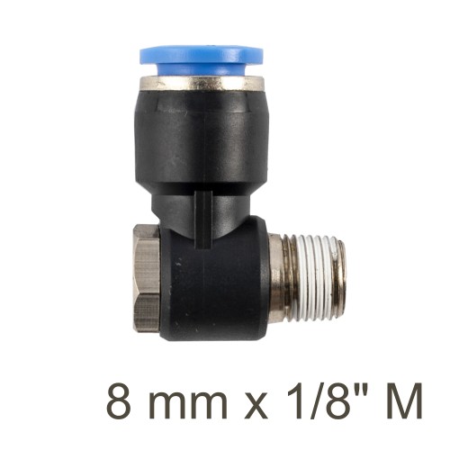 SWIVEL ELBOW PU 8MM X 1/8" M