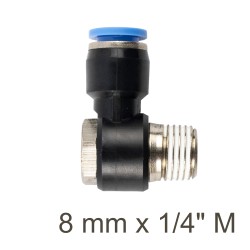 SWIVEL ELBOW PU 8MM X 1/4" M SWIVEL ELBOW PU 8MM X 1/4" M