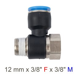 PU HOSE FITTING TEE 12MM X 3/8"F X 3/8"M PU HOSE FITTING TEE 12MM X 3/8"F X 3/8"M