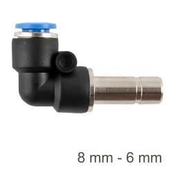 RED. INSERT ELBOW PU 8MM - 6MM RED. INSERT ELBOW PU 8MM - 6MM