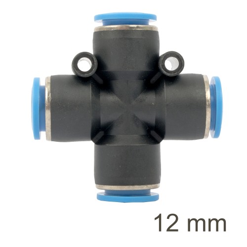 PU HOSE FITTING 4 WAY CONNECTOR 12MM