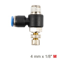 FLOW CONTROL SWIV. ELBOW PU 4MM X 1/8" M FLOW CONTROL SWIV. ELBOW PU 4MM X 1/8" M