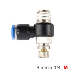 FLOW CONTROL SWIV. ELBOW PU 8MM X 1/4" M FLOW CONTROL SWIV. ELBOW PU 8MM X 1/4" M