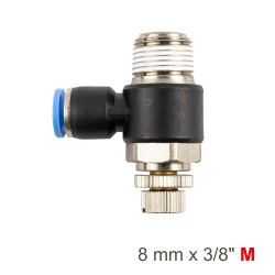FLOW CONTROL SWIV. ELBOW PU 8MM X 3/8" M FLOW CONTROL SWIV. ELBOW PU 8MM X 3/8" M