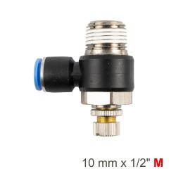 FLOW CONTROL SWIV. ELBOW PU 10MM X 1/2" M FLOW CONTROL SWIV. ELBOW PU 10MM X 1/2" M