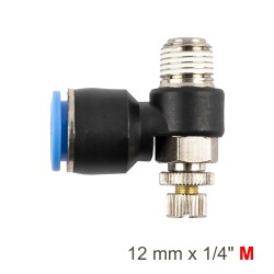 FLOW CONTROL SWIV. ELBOW PU 12MM X 1/4" M FLOW CONTROL SWIV. ELBOW PU 12MM X 1/4" M