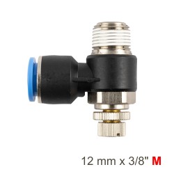 FLOW CONTROL SWIV. ELBOW PU 12MM X 3/8" M FLOW CONTROL SWIV. ELBOW PU 12MM X 3/8" M