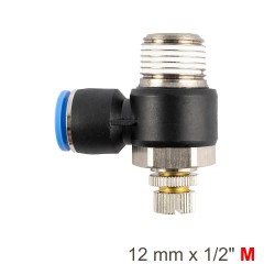 FLOW CONTROL SWIV. ELBOW PU 12MM X 1/2" M FLOW CONTROL SWIV. ELBOW PU 12MM X 1/2" M