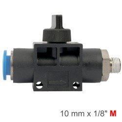PU HOSE FITTING VALVE 10MM X 1/8"M