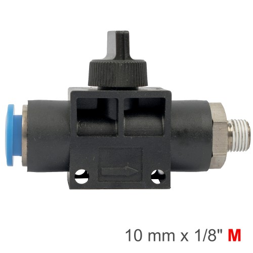 PU HOSE FITTING VALVE 10MM X 1/8"M