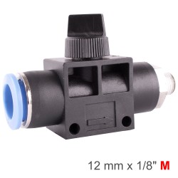 PU HOSE FITTING VALVE 12MM X 1/8"M