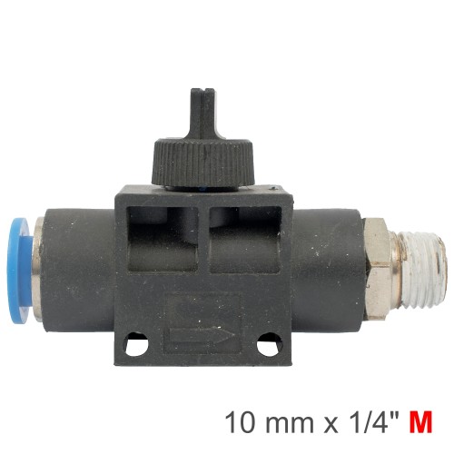PU HOSE FITTING VALVE 10MM X 1/4"M