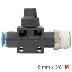 PU HOSE FITTING VALVE 8MM X 3/8"M