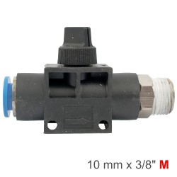 PU HOSE FITTING VALVE 10MM X 3/8"M