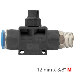 PU HOSE FITTING VALVE 12MM X 3/8"M
