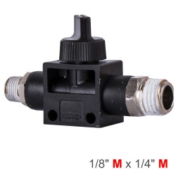 PU HOSE FITTING VALVE 1/8"M X 1/4"M