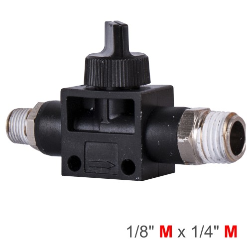 PU HOSE FITTING VALVE 1/8"M X 1/4"M